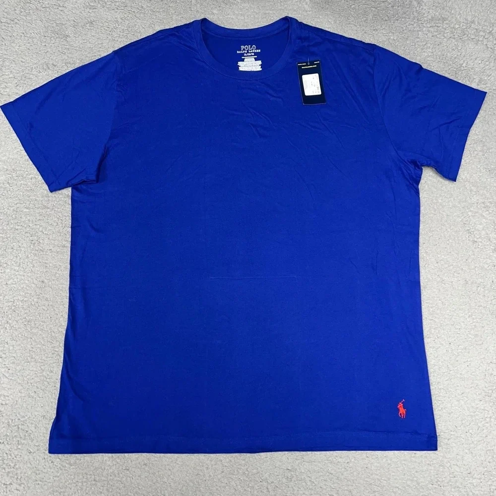 NWT Polo Ralph Lauren T Shirt Men's Sz XL Royal Blue Orange Pony Embroidered Tee